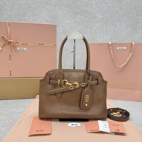 미우미우 아방뛰르 나파 레더백 오크