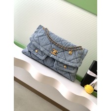 샤넬 데님 투포켓 숄더백