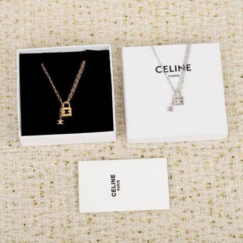 셀린느 트리오페 락 라지 팬던트 체인 목걸이