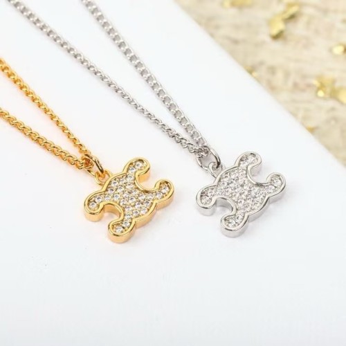 셀린느 트리옹프 라인스톤 네크리스