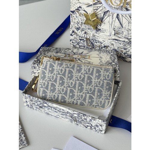 디올 트래블 미르테 지퍼 열쇠 케이스