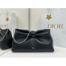 디올 보우 백 미디엄 램스킨