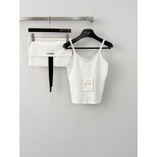 샤넬 CC 로고 니트 민소매 나시