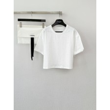 샤넬 플로럴 반팔 티셔츠