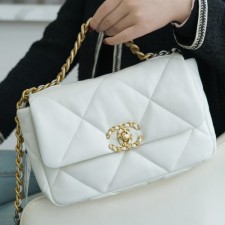 샤넬 19 플랩백 스몰 램스킨 금장