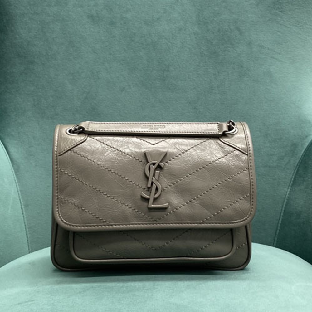 생로랑 니키 숄더백 스몰 라이트 브라운 633160