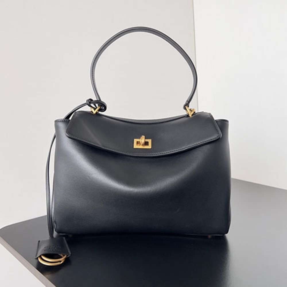 발렌시아가 로데오 미디엄 핸드백 블랙