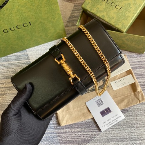 구찌 재키 1961 체인 지갑 미니백 블랙 652681